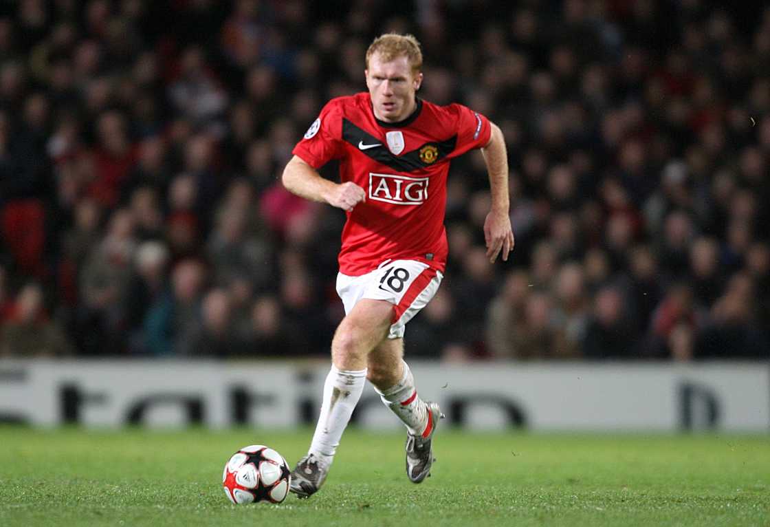 Paul Scholes against CSKA Moscow in the Champions League Paul Scholes against CSKA Moscow in the Champions League