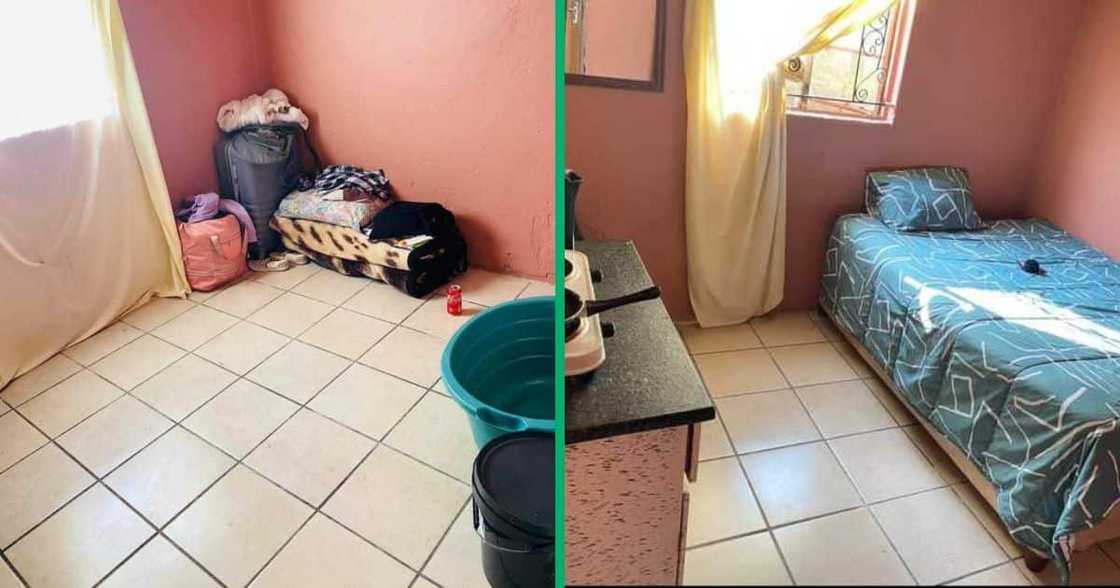 A woman took to Facebook to showcase her rone room home. A woman took to Facebook to showcase her rone room home.