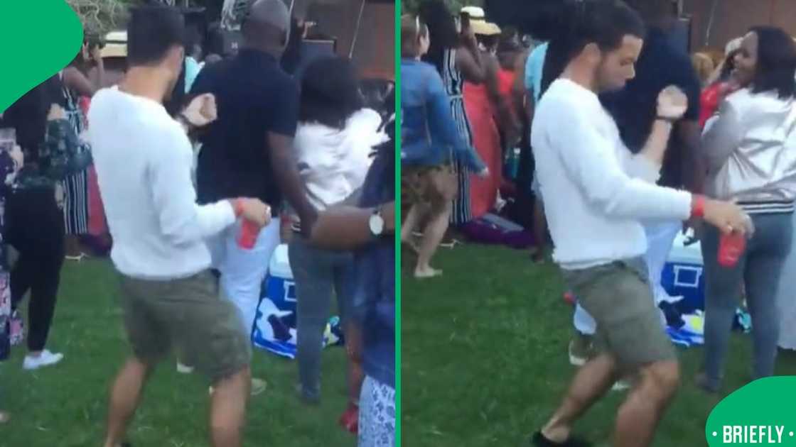 A screenshot showed the man mid-dance, captivating the crowd with his spontaneous performance