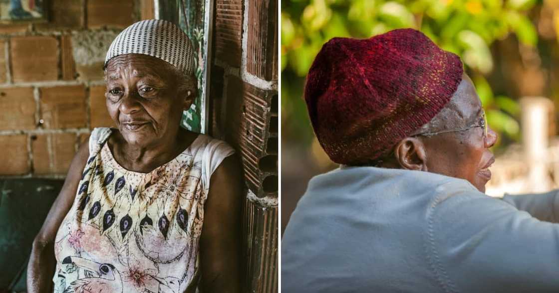 Sad granny who was robbed Sad granny who was robbed