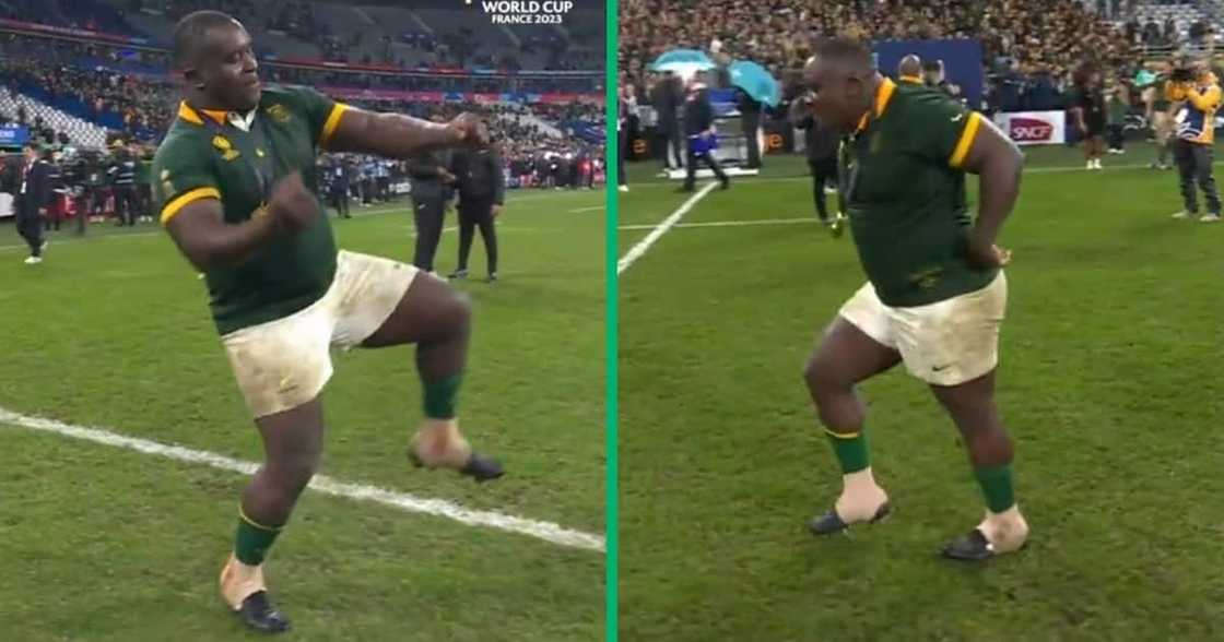 Trevor Nyakane celebrated with a dance Trevor Nyakane celebrated with a dance