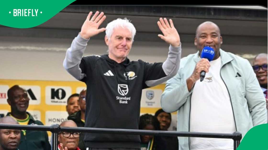 Gayton McKenzie, Hugo Broos, South Africa, Bafana Bafana Gayton McKenzie, Hugo Broos, South Africa, Bafana Bafana