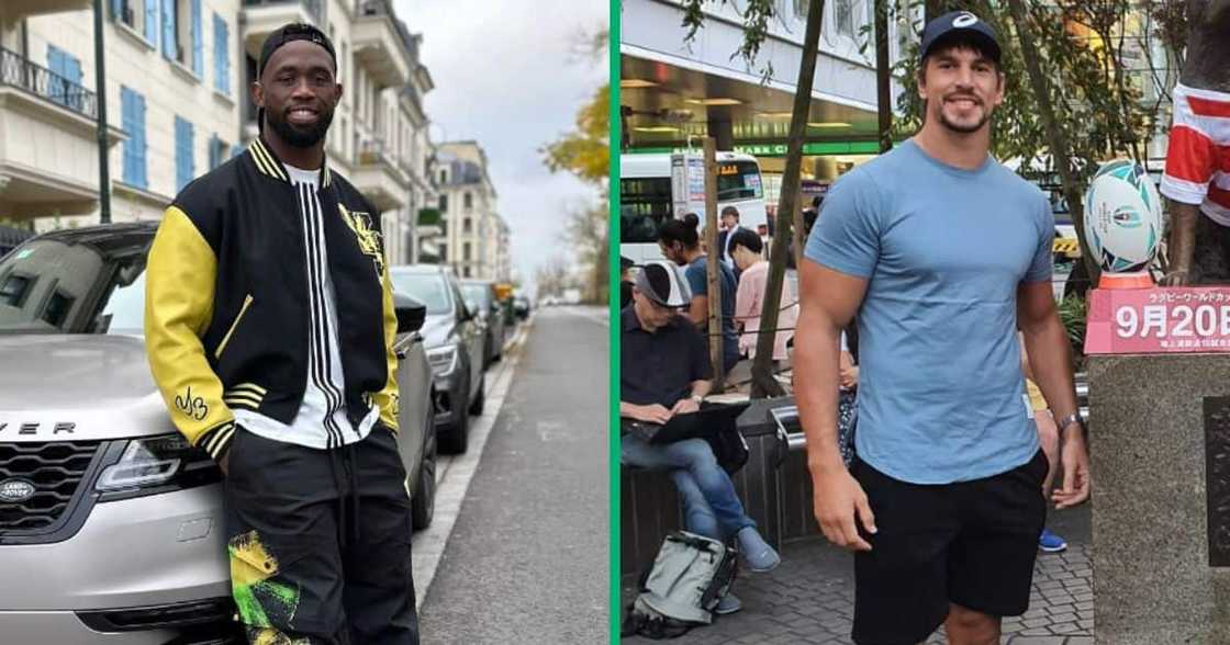 Siya Kolisi and Eben show a strong bromance in new post. Siya Kolisi and Eben show a strong bromance in new post.