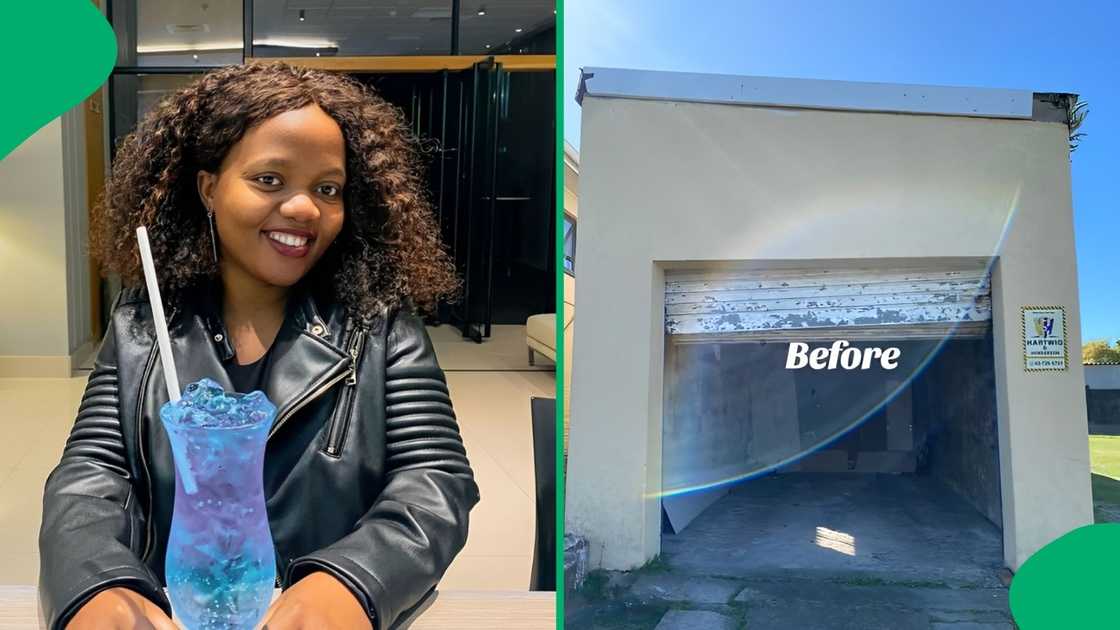 A woman transformed her garage. A woman transformed her garage.