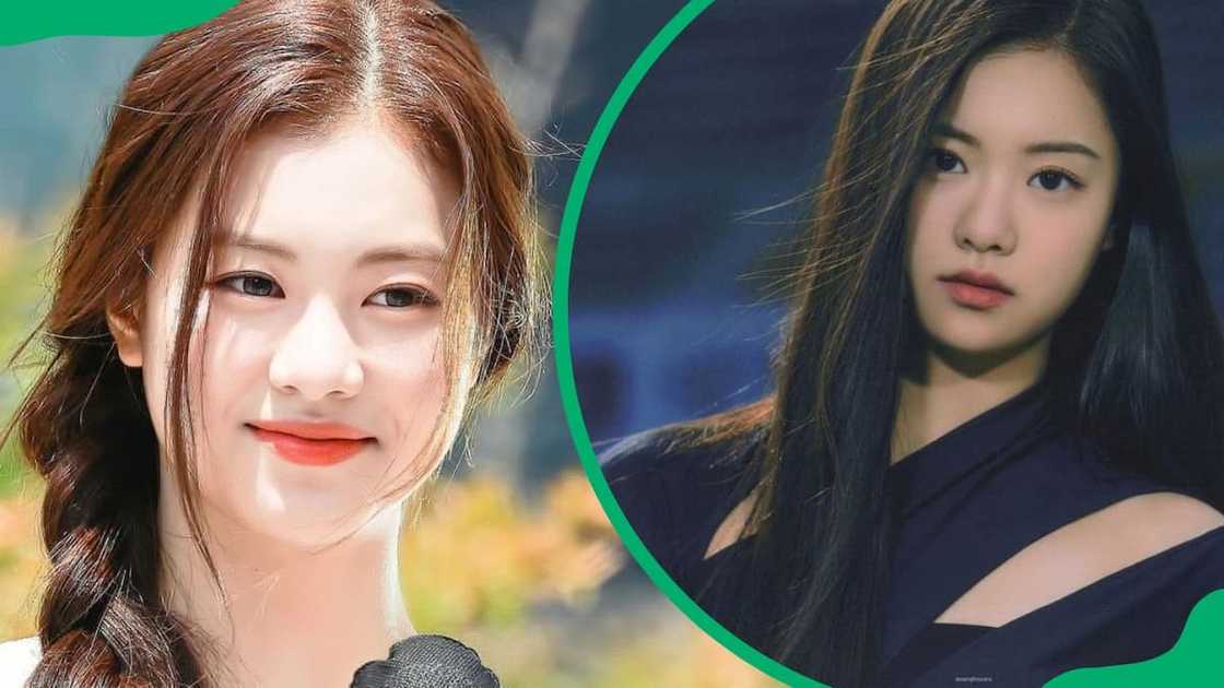 Kim Garam smiling during a performance (L). The singer wearing a black top (R) Kim Garam smiling during a performance (L). The singer wearing a black top (R)