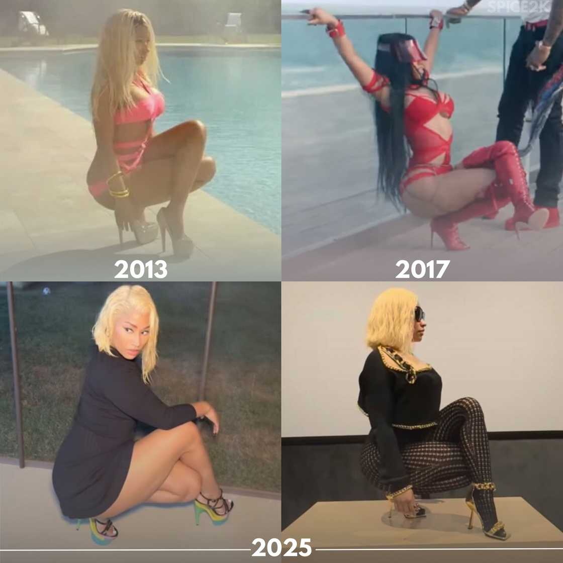 Nicki Minaj does her 'High School' pose.