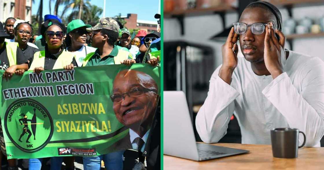 A billboard belonging to the MK party in Dundee, KwaZulu-Natal, was allegedly removed A billboard belonging to the MK party in Dundee, KwaZulu-Natal, was allegedly removed