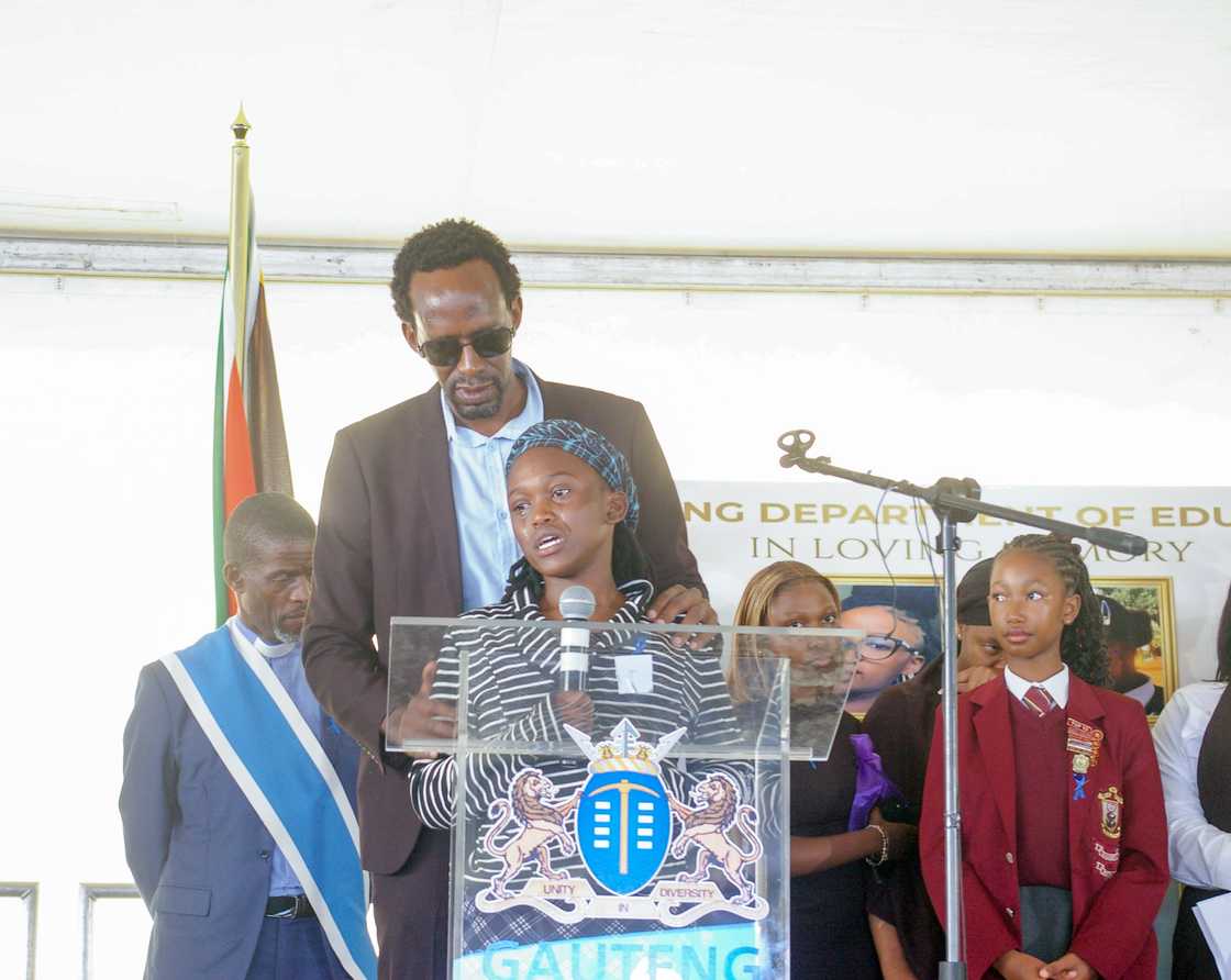 Bokamoso Mokhobo's sister and uncle delivered a moving tribute