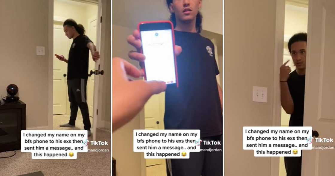 TikTok user @sammandjordan pranking her man on TikTok TikTok user @sammandjordan pranking her man on TikTok
