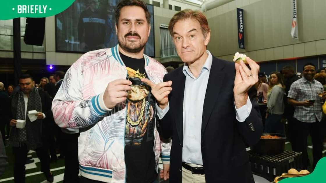 Dan Katz and Dr. Oz attending the Fanatics Super Bowl Party Dan Katz and Dr. Oz attending the Fanatics Super Bowl Party
