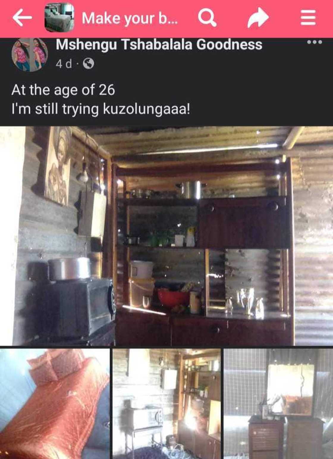 The woman's shack home. The woman's shack home.