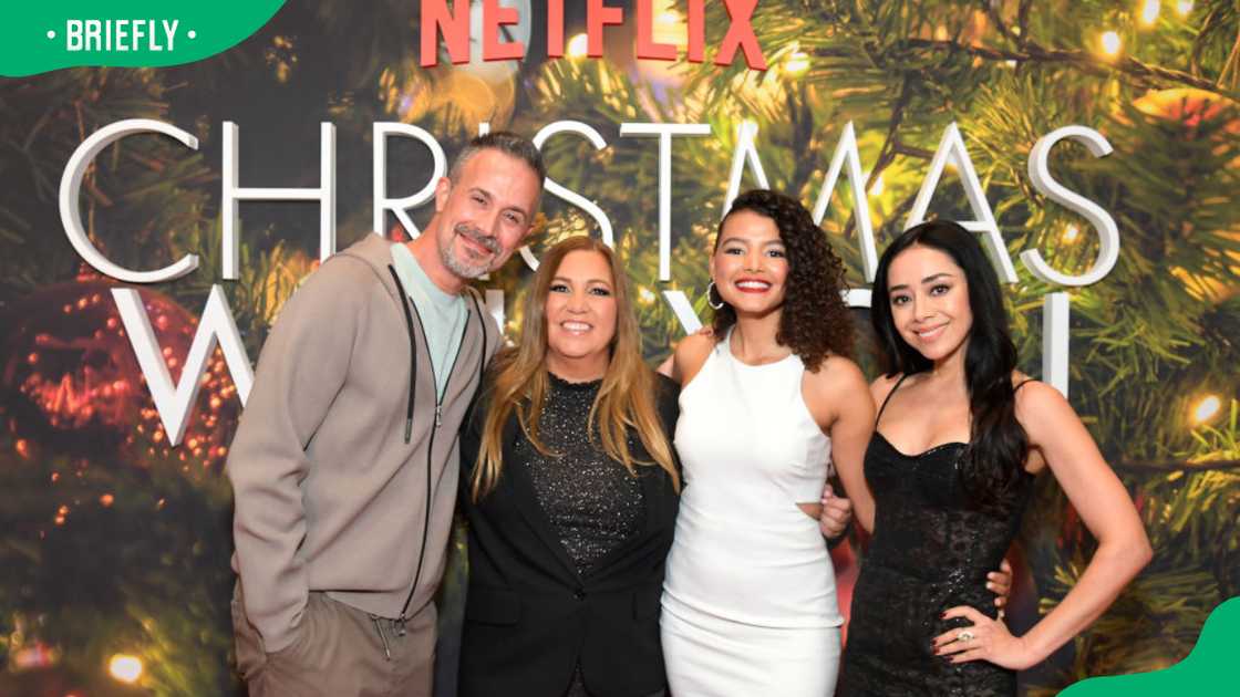 Freddie Prinze Jr., Gabriela Tagliavini, Deja Monique Cruz, and Aimee Garcia (L-R) at The Bay Theatre in 2022