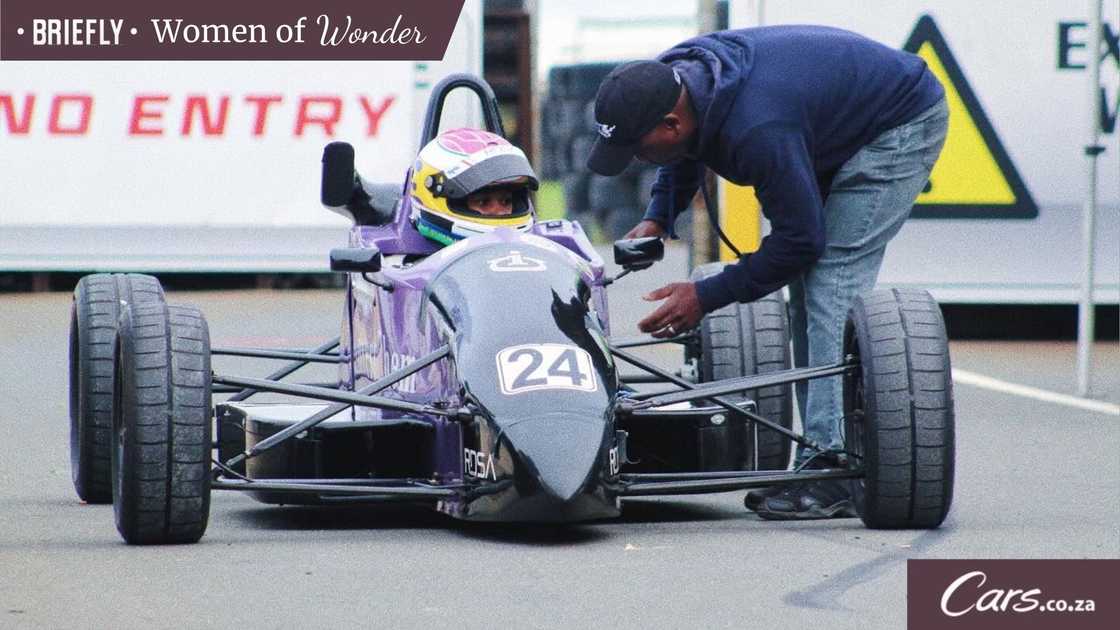 The racing driver prepared to hit the track as she continued breaking barriers in motorsport. The racing driver prepared to hit the track as she continued breaking barriers in motorsport.