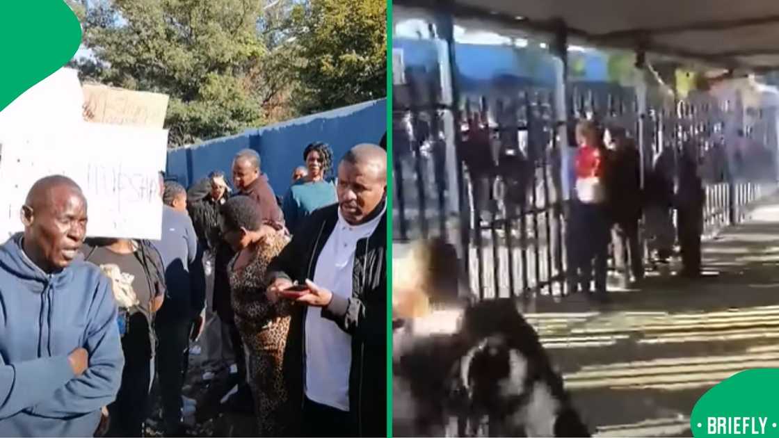 The image on the right captured pupils running