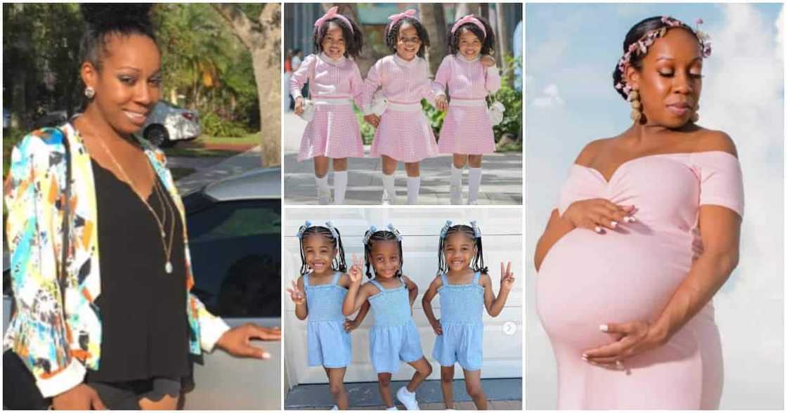Photos of Diane Robinson and her triplets. Photos of Diane Robinson and her triplets.
