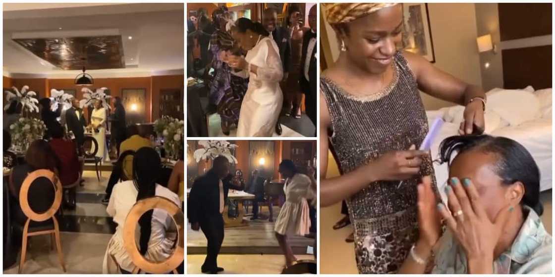 Sweet moment Nigerians siblings threw surprise white wedding for their parents who never had it goes viral Sweet moment Nigerians siblings threw surprise white wedding for their parents who never had it goes viral