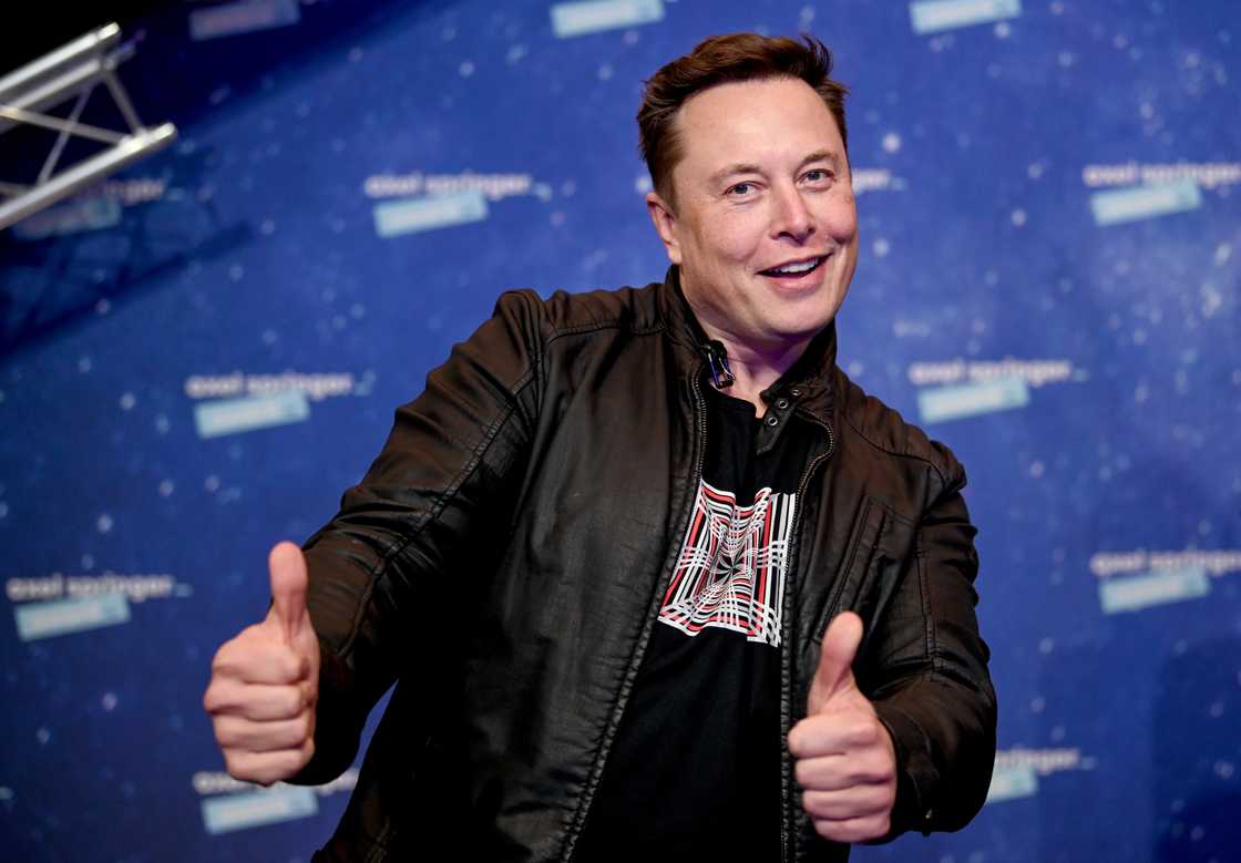 SpaceX owner and Tesla CEO Elon Musk arrives on the red carpet for the Axel Springer Award in Berlin, Germany