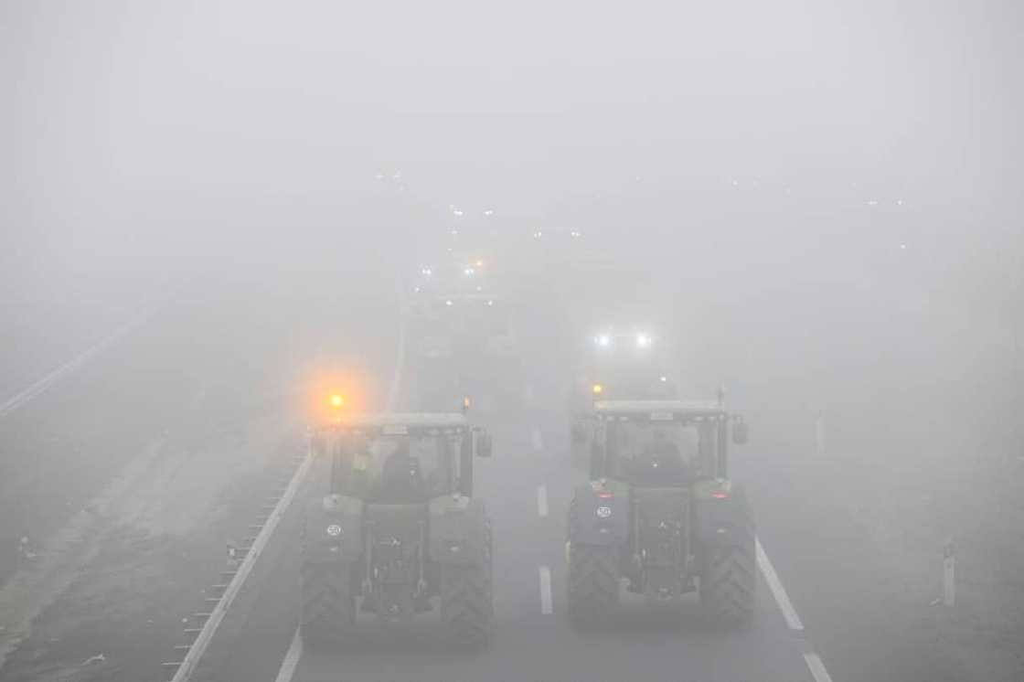 Tractors block off the A2 highway near the Spanish city of Lerida as farmers demand a better deal for their produce Tractors block off the A2 highway near the Spanish city of Lerida as farmers demand a better deal for their produce