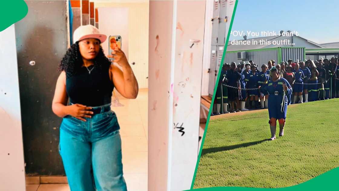 Woman in mining slays amapiano moves in TikTok video Woman in mining slays amapiano moves in TikTok video