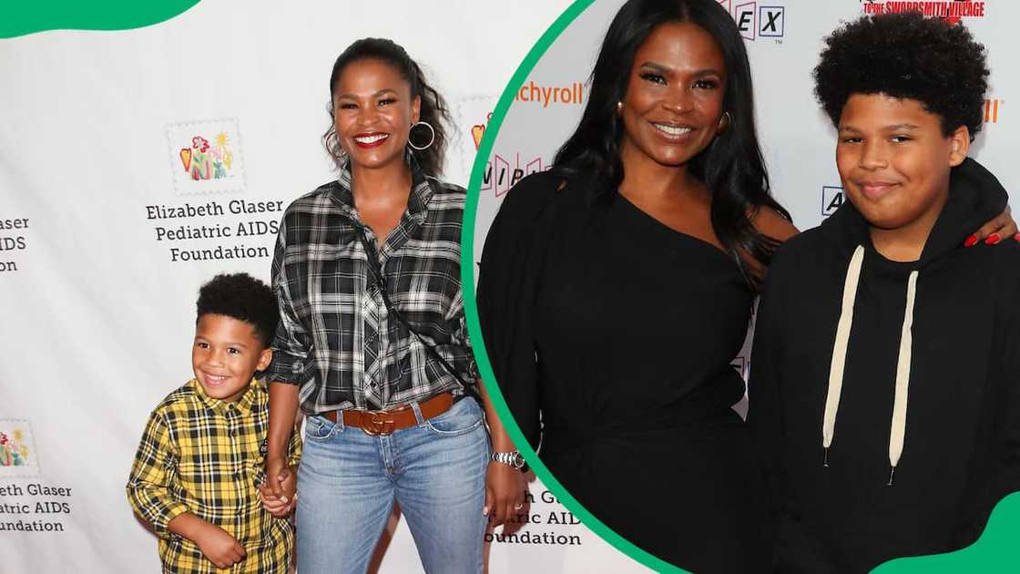 Kez Sunday Udoka and his mother Nia Long