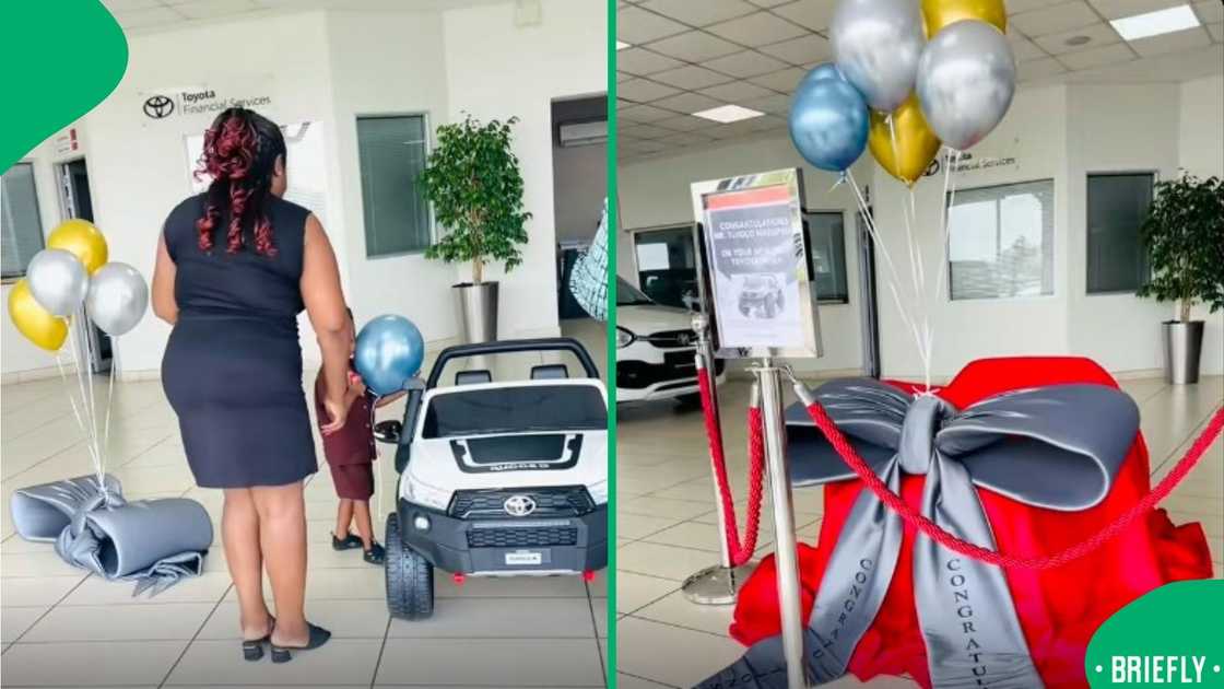 The visual on the right showed the covered car