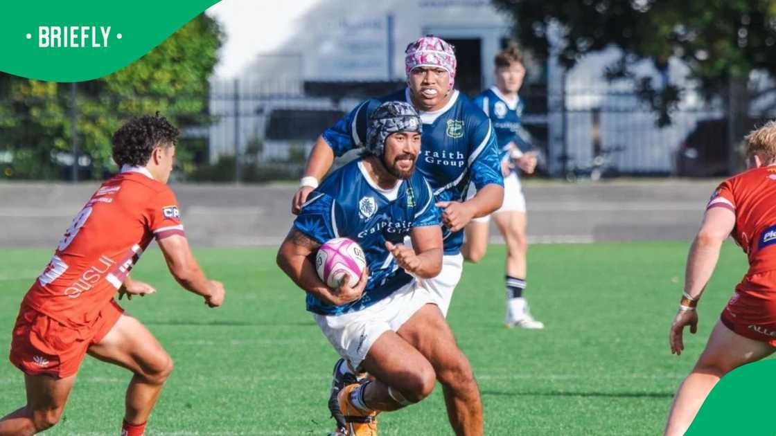 Rugby player Kwaid Ahhoi in action before his injury
