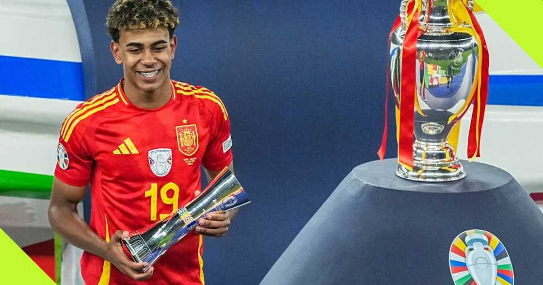 Lamine Yamal scooped the best Young Player Award at Euro 2024. Lamine Yamal scooped the best Young Player Award at Euro 2024.
