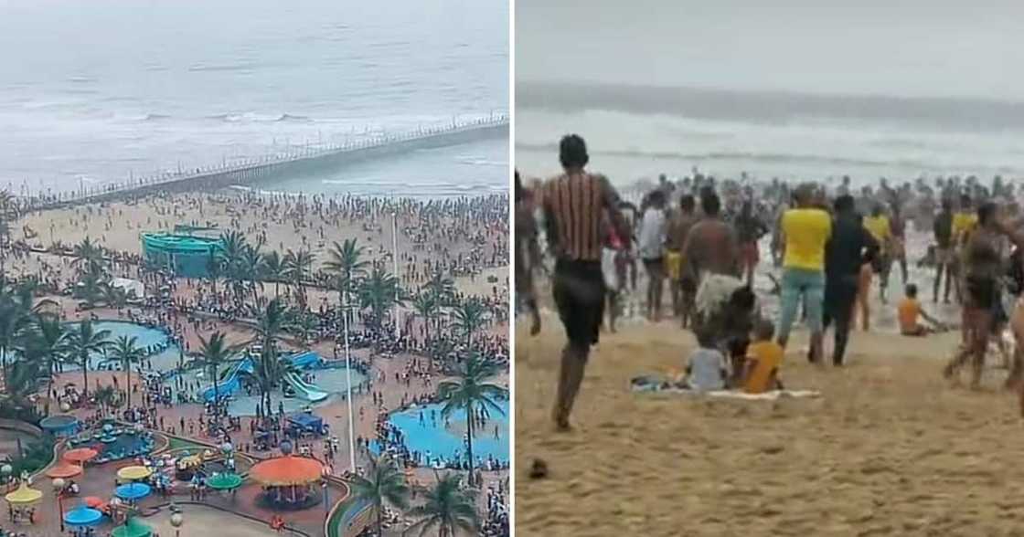 Durban beachfront packed with masses