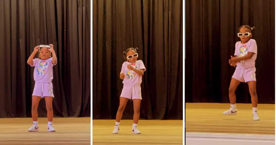 A slick child dazzled her online audience with her amapiano moves.