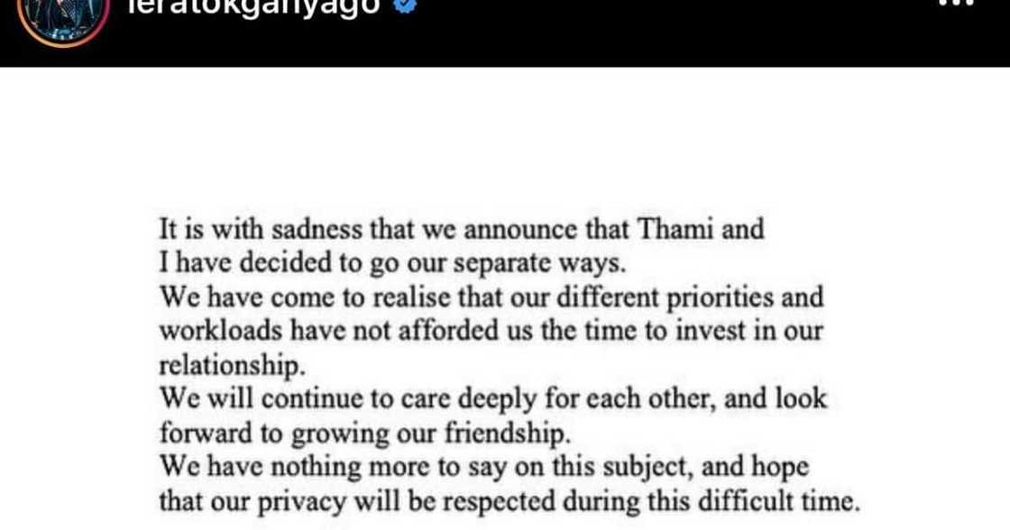 Lerato Kganyago separates from hubby after being married 2 months Lerato Kganyago separates from hubby after being married 2 months