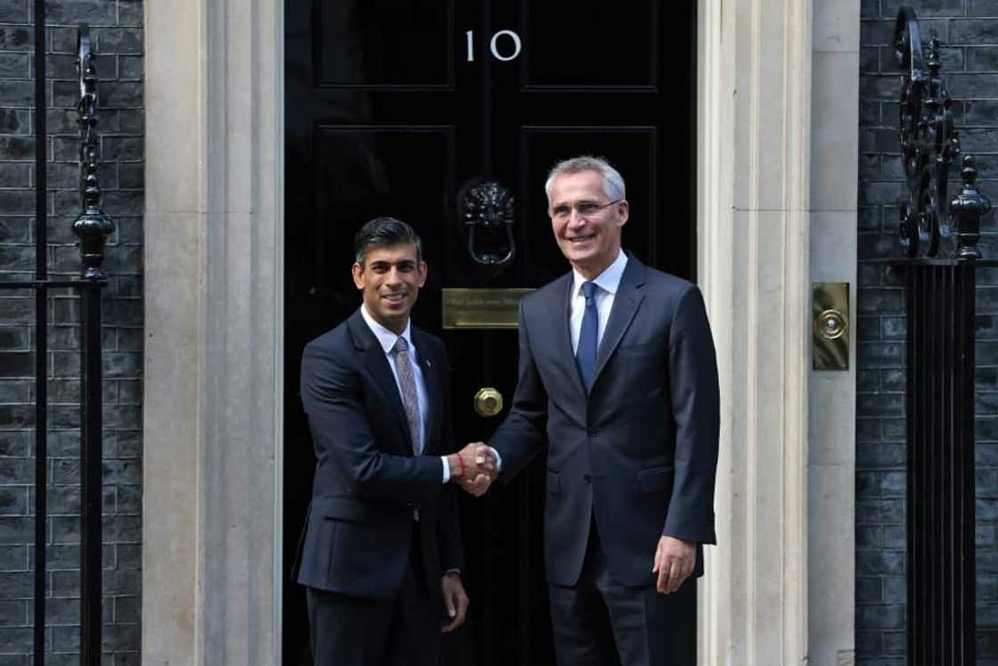 NATO chief Jens Stoltenberg is the first foreign leader to visit UK Prime Minister Rishi Sunak at 10 Downing Street NATO chief Jens Stoltenberg is the first foreign leader to visit UK Prime Minister Rishi Sunak at 10 Downing Street