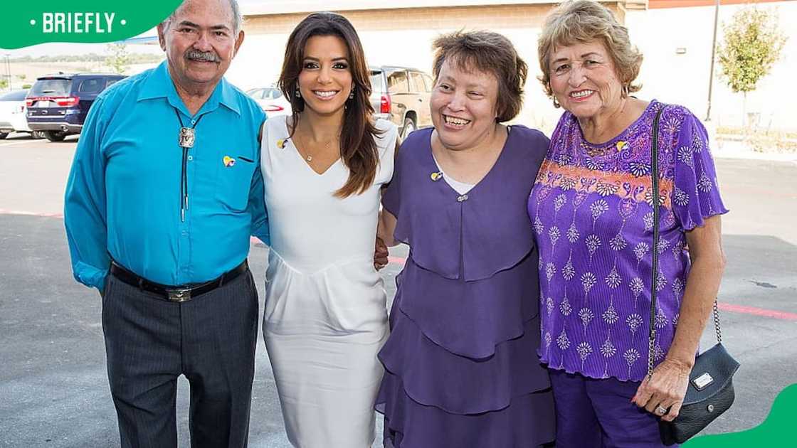 Enrique, Eva, Elizabeth and Ella Eva Mireles attending the grand opening ceremony of a children's rehabilitation centre in 2014 (L-R) Enrique, Eva, Elizabeth and Ella Eva Mireles attending the grand opening ceremony of a children's rehabilitation centre in 2014 (L-R)