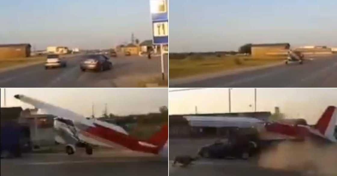 Haibo: Aeroplane Crashes on Main Road, Mzansi Can’t Deal Haibo: Aeroplane Crashes on Main Road, Mzansi Can’t Deal