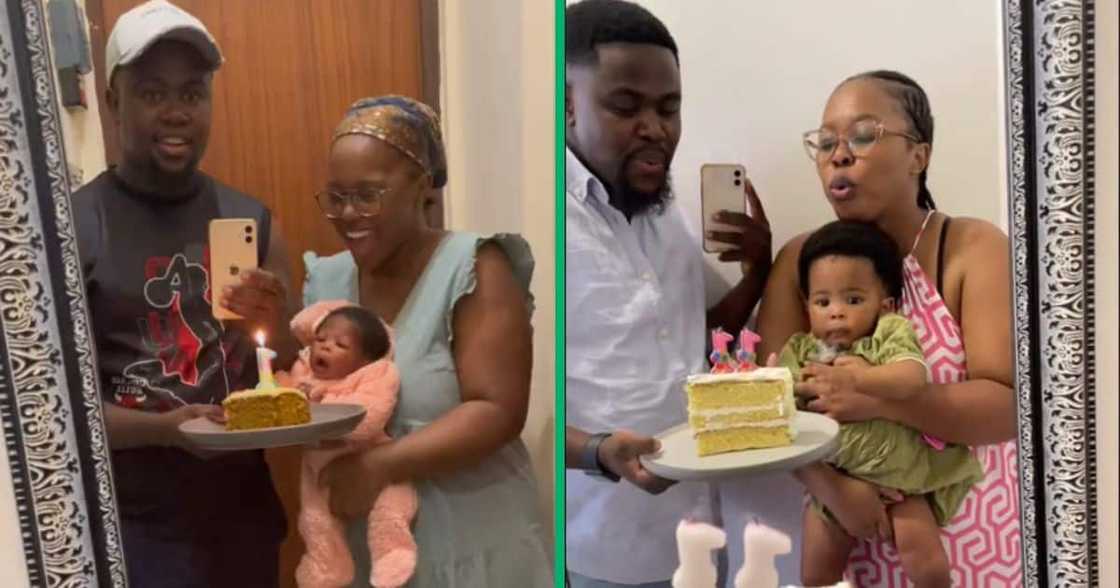 parents buy baby cake