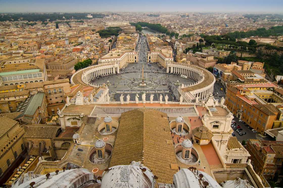 An aerial view of Vatican City An aerial view of Vatican City