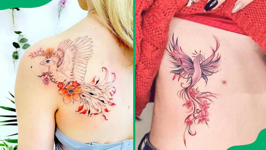 Phoenix flower tattoo Phoenix flower tattoo