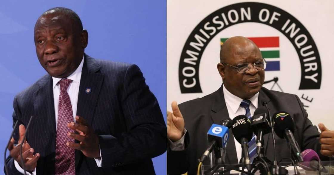 President Cyril Ramaphosa, judge Raymond Zondo, Zondo Commission, State Capture Inquiry, State Capture Report, corruption, South African politics