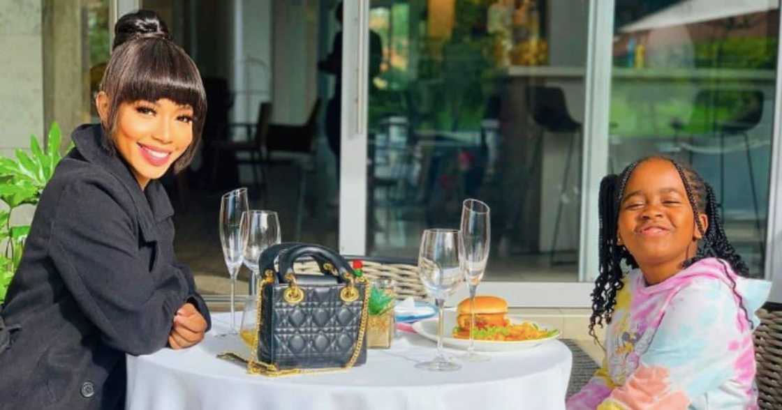 Kelly Khumalo and Senzo Meyiwa's daughter Thingo Kelly Khumalo and Senzo Meyiwa's daughter Thingo