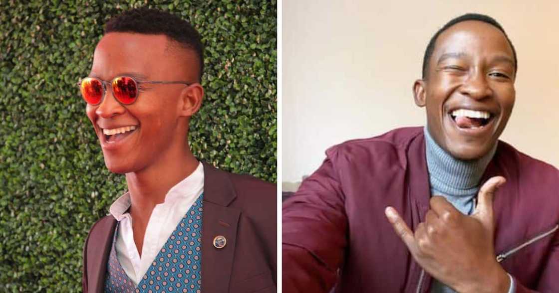 Katlego Maboe smiling Katlego Maboe smiling