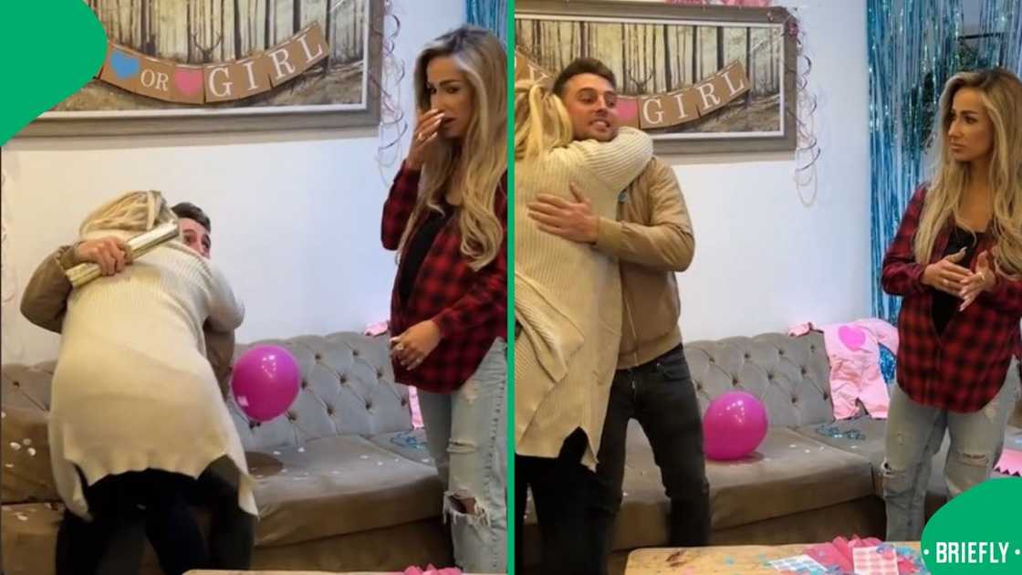 A gender reveal party turned awkward. A gender reveal party turned awkward.