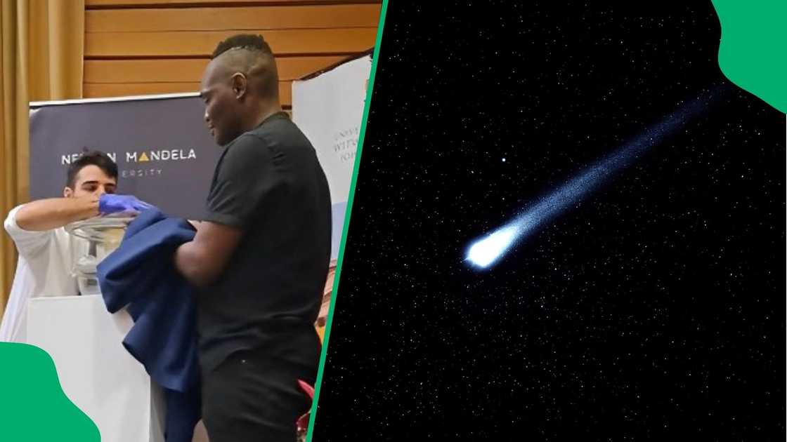 South African universities show the meteorite that landed in Gqeberha. South African universities show the meteorite that landed in Gqeberha.