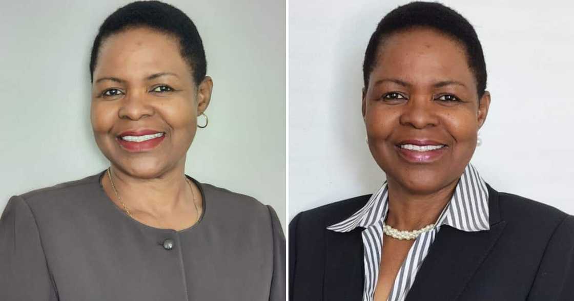 A lady with a PhD is excited about obtaining a job as a construction manager A lady with a PhD is excited about obtaining a job as a construction manager