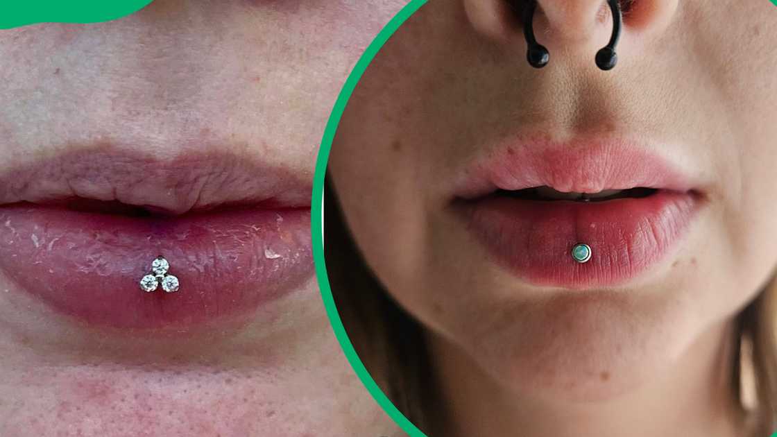 Middle lip piercing Middle lip piercing