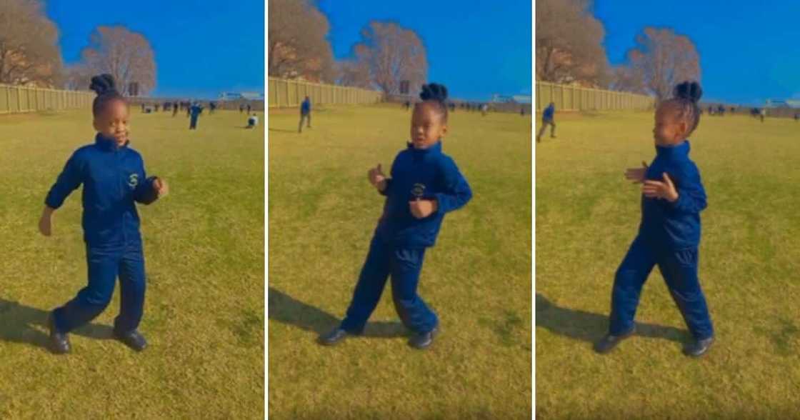 Young schoolgirl, Buhle does the robot dance challenge Young schoolgirl, Buhle does the robot dance challenge