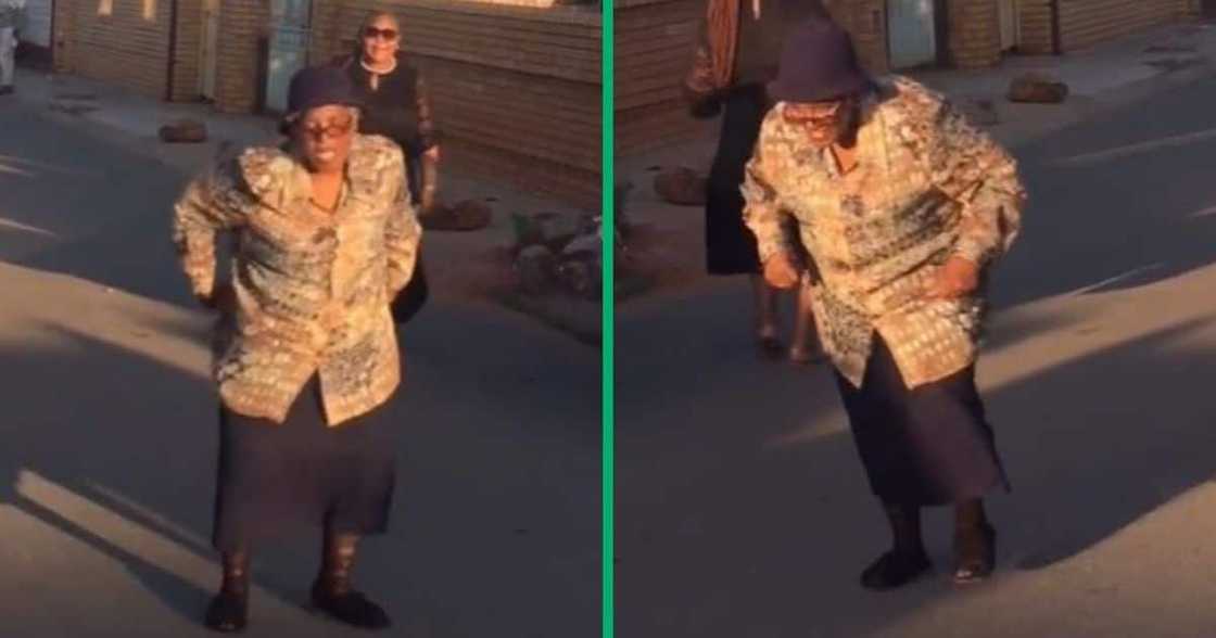 TikTok video shows older woman dancing to amapiano