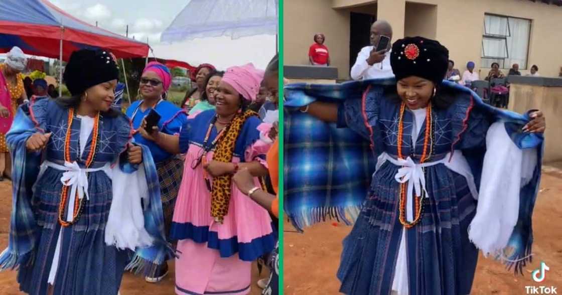 A Pedi makoti danced with her elders