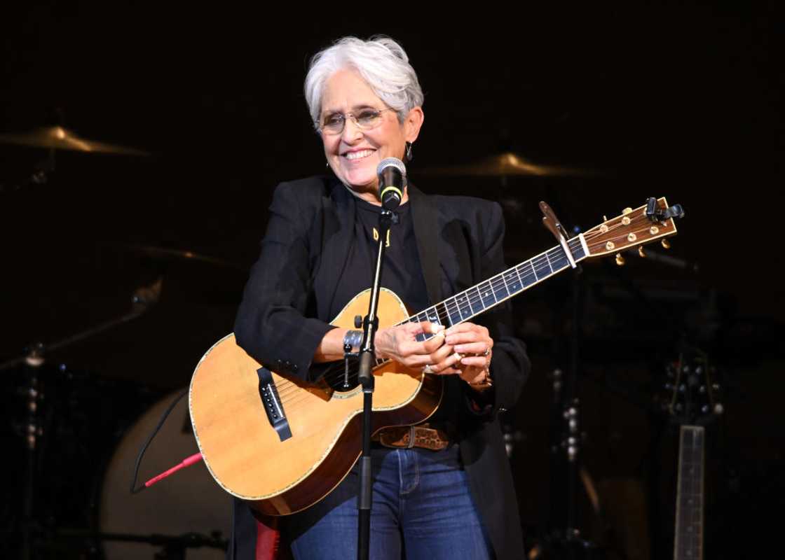 Joan Baez at Carnegie Hall in New York City.