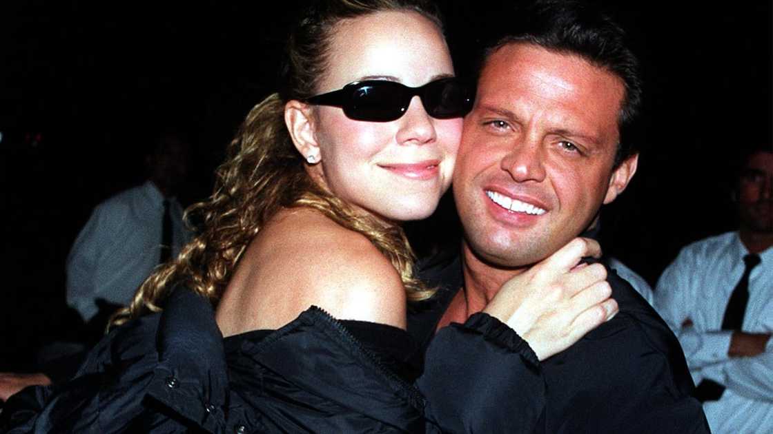 Mariah Carey and Luis Miguel arrive at Mr. Chow's restaurant on 18th February 2001 in Beverly Hills, CA.