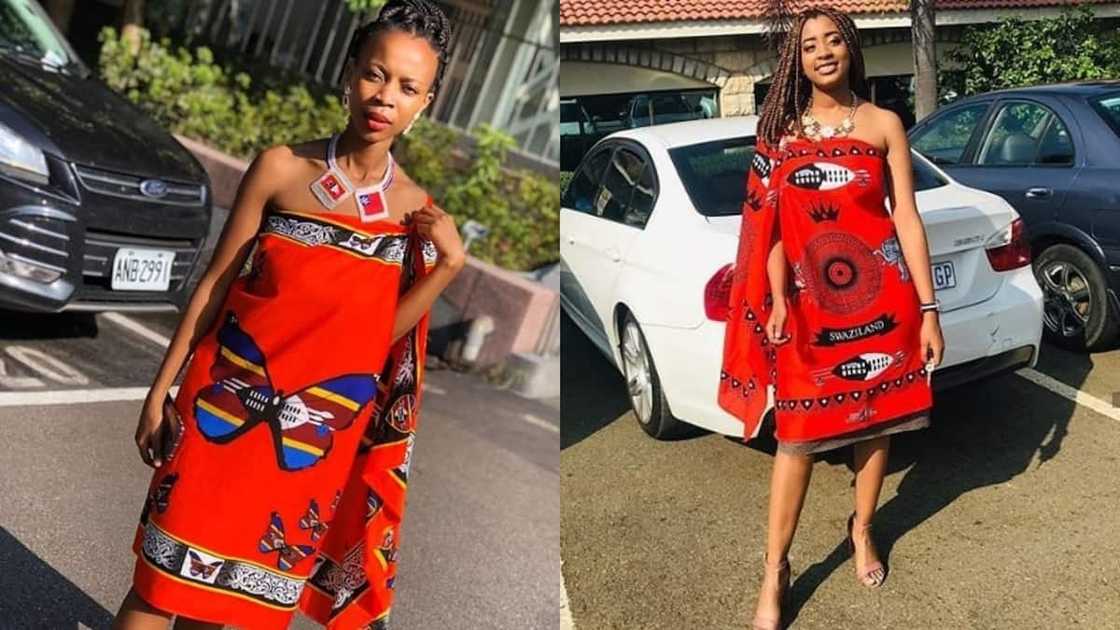 Lovely red Swazi outfits Lovely red Swazi outfits