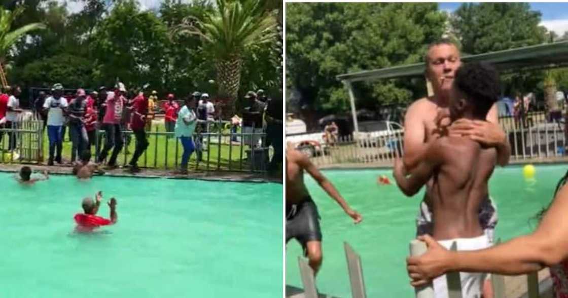 Economic Freedom Fighters protest racist pool assault